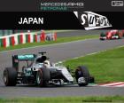İngiliz sürücüsü Lewis Hamilton, 2016 Japonya Grand Prix, onun Mercedes ile üçüncü